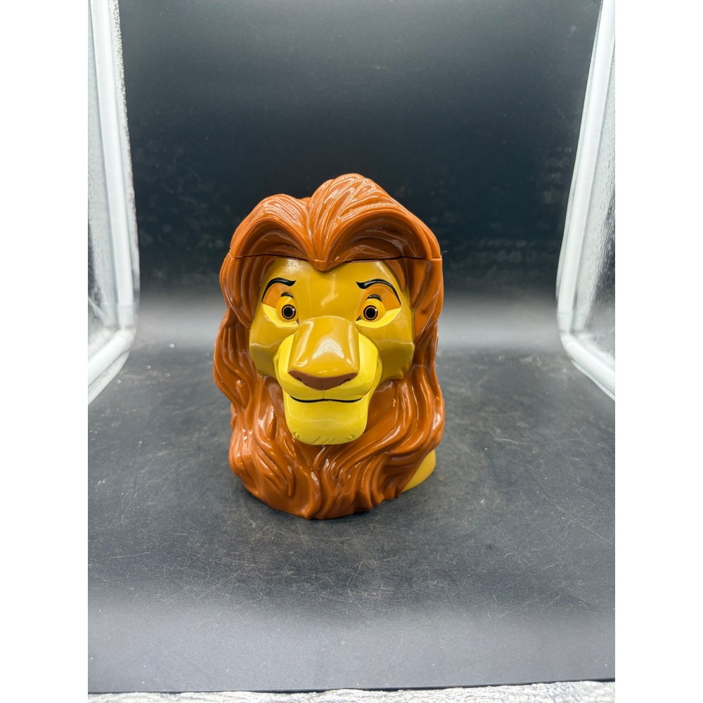 Disney The Lion King Simba 3D Sculpted Plastic Mug with Flip Top Lid Collectible